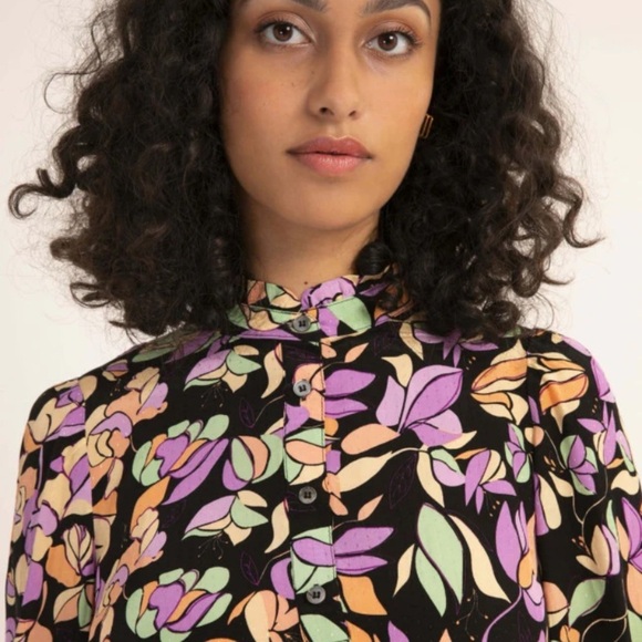 FRNCH Paris floral top size xsmall - Picture 2 of 11